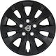Jestic Car Hubcap Set Storm X with Volvo Emblem 15" 4pcs Black