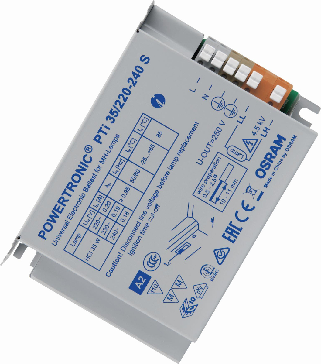 Osram pti 70/220-240 s. 70 220 240 s. 70 220 240 s. Powertronic pti 70/220-240 i osram. Эпра для металлогалогенных ламп.