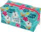 I-Total Gift Tropical Pencil Case with 1 Compartment Turquoise