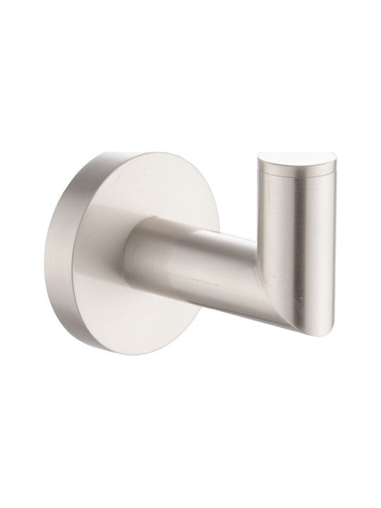 Ravenna Parthenon Single Wall-Mounted Bathroom Hook Inox Silver