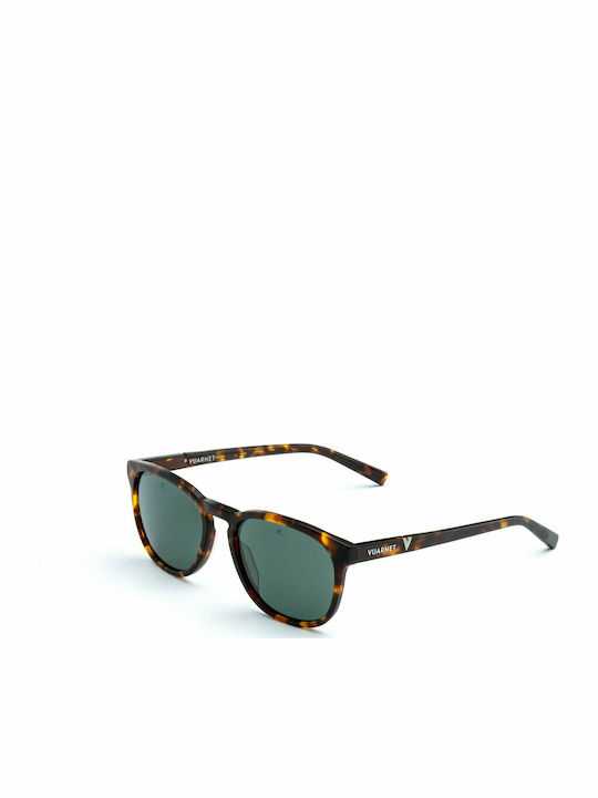 Vuarnet Men's Sunglasses with Brown Tartaruga Plastic Frame and Green Lens VL162200141121