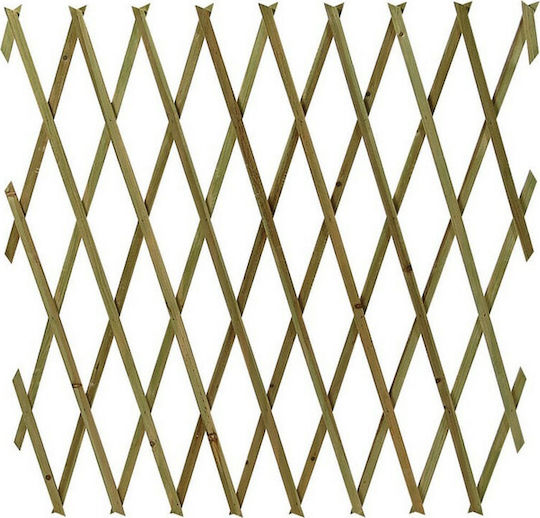 Klappbares Spalier Garten aus Holz mit Rhombus-Rasterdesign in Braun Farbe 200x100cm