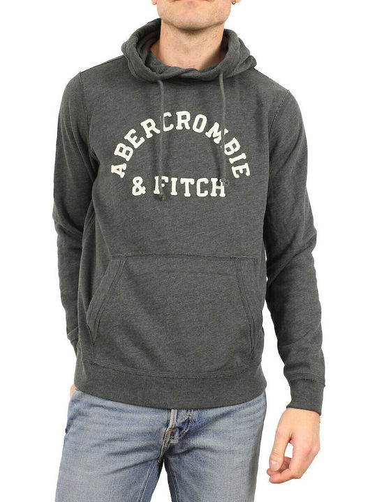 Abercrombie & Fitch Φούτερ με Κουκούλα Γκρι