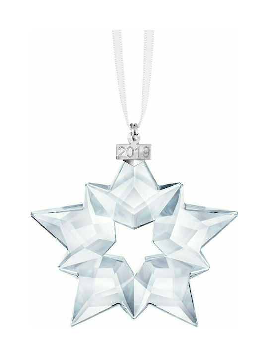 Swarovski Ornament de Crăciun Steaua Cristalin Transparent cu Pulbere de Aur cu Paiete