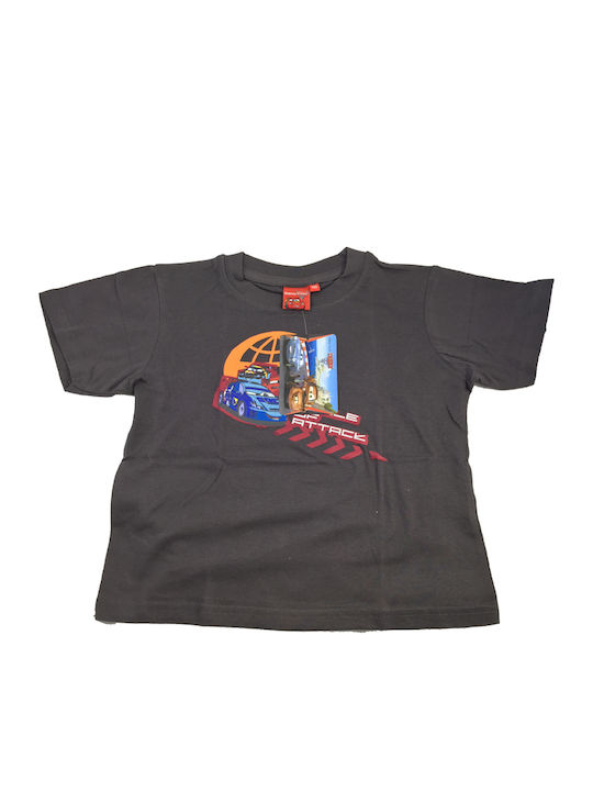 Kinder-T-Shirt Braun Cars