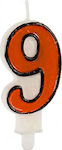 Cb cases Birthday Candle Number "9" in Orange Color 31356