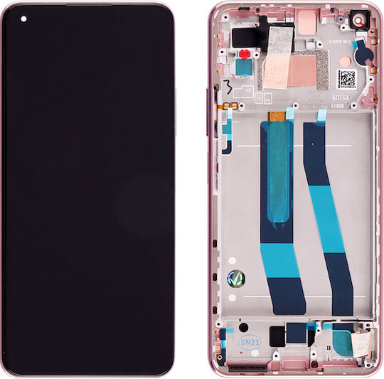 Xiaomi Οθόνη με Μηχανισμό Αφής και Πλαίσιο για Mi 11 Lite (Ροζ)