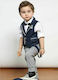 Mi Chiamo Boys Linen Baptism Suit with Vest 4pc...