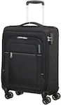 American Tourister Crosstrack Cabin Travel Suitcase Fabric Black with 4 Wheels Height 55cm.