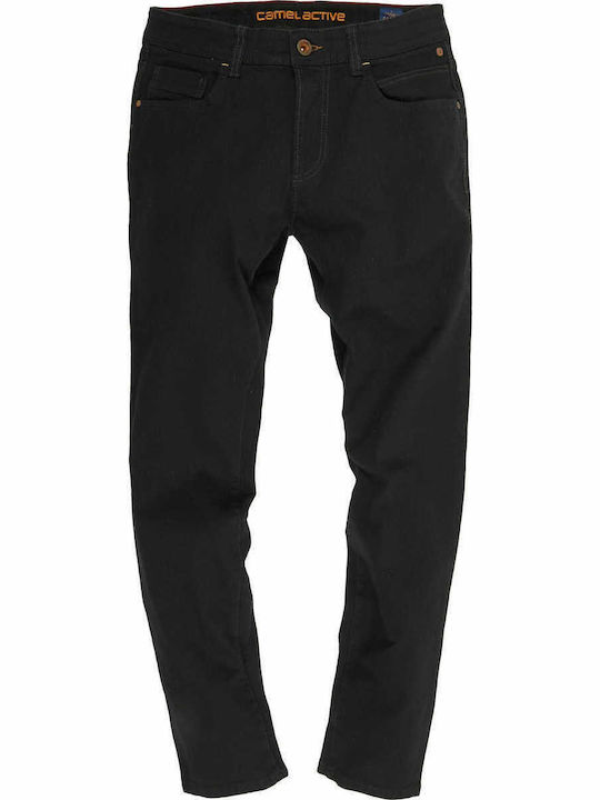 Camel Active Men's Jeans Pants with Regular Straight Fit Black