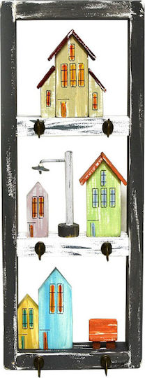 Kapadakis Wood Art Agățătoare Chei Din Lemn Cu 6 Compartimente 20x5x40cm