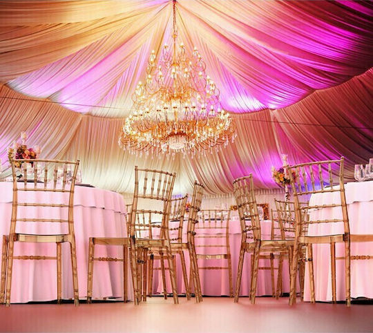 Scaun de catering Polipropilenă Chiaviari Chihlimbar transparent 4buc 45x51x91cm