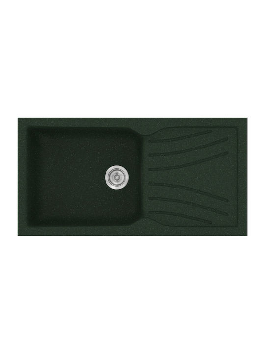 Sanitec Classic Unterbau Spüle aus Verbundgranulat B100xT50cm Granite Green