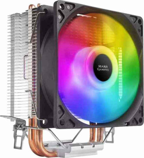 Mars Gaming MCPUARGB CPU Kühlung für Socket /A/M/4/ / /1/2/0/0/ /1/1/5/x/ / Schwarz