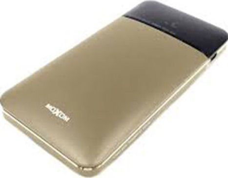 Moxom MI-9 Power Bank 10000mAh με 2 Θύρες USB-A Χρυσό