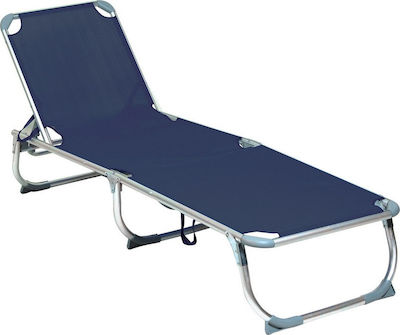 Lianos B1002 Foldable Aluminum Beach Sunbed Blue 178x57x30cm