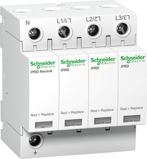 Schneider Electric Acti 9 iPRD20r Антикерни панел Тип T2 Четириполюсен Максимален изходен ток 20kA 350V с дистанционно показване