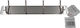 Sidirela Wall Hanger Metal Silver 4 Hooks 27x7cm