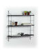 Shelf Wall Elmira Black Velvet-Black Metal 67x15x56cm