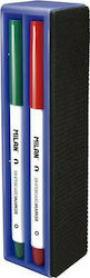 Milan Schwamm für Whiteboard mit 4 Markern in magnetischer Basis Mehrfarbig 165894