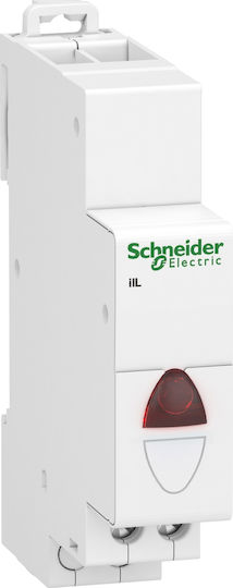Schneider Electric Acti 9 iIL Μονή Ενδεικτική Λυχνία Πίνακα Κόκκινη 12-48V AC/DC