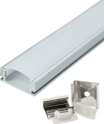 Optonica Extern LED-Streifen-Aluminiumprofil mit Opal Abdeckung 100x1x0.6cm