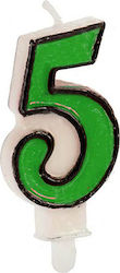 Cb cases 31352 Birthday Candle Number "5" in Green Color