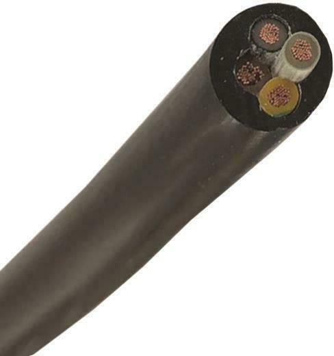 Eurolamp Cabluri De Alimentare Tip H07RN-F Cu Diametru 3x1.5mm² În Culoare Neagră 1m