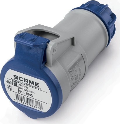 Scame Female Industrial Socket Type IP44 3x16A 2P+E