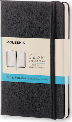 Moleskine Notizbuch 192 Blätter mit Punkten und Gummiband Schwarz