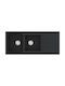 Sanitec Ultra Granite Drop-In Sink Left Synthetic Granite W116xD50cm Grafite