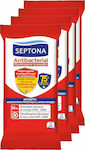 Septona Antibacterial Antiseptic Hand Wipes 4x15pcs