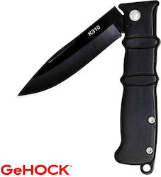 GeHock Pocket Knife Black with Blade made of Stainless Steel