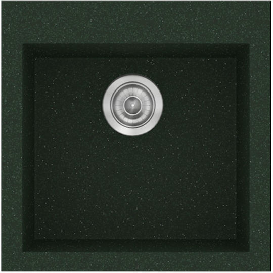 Sanitec Classic Drop-In Chiuvetă din Granit Sintetic L50xW50cm Granit verde