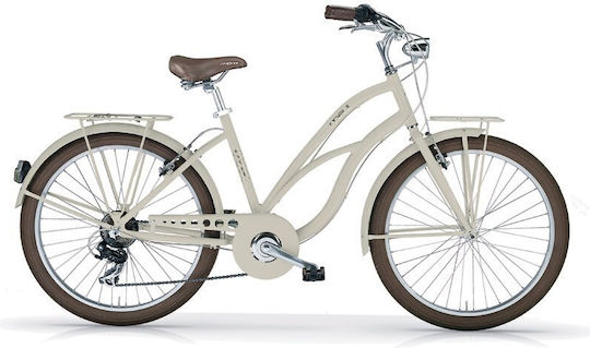 MBM Maui 26" Doamnă Bej Bicicletă de Oras cu 7 Viteze