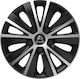Versaco Set Capace de Roți Auto Rapide cu Siglă Citroen 4 Bucăți 16" Argintii/Negre