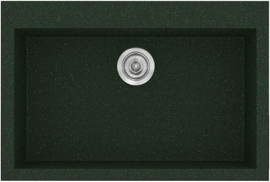 Sanitec Classic 338 Ένθετος από Συνθετικό Γρανίτη Μ70xΠ50cm Granite Green