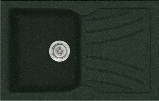 Sanitec Classic Drop-In Spüle aus Verbundgranulat B86xT50cm Granite Green