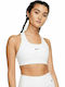 Nike Dri-Fit Swoosh Γυναικείο Αθλητικό Μπουστάκι Λευκό με Επένδυση