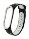 Hurtel Dots Strap Silicone with Pin Black (Mi Band 3/Mi Smart Band 4)