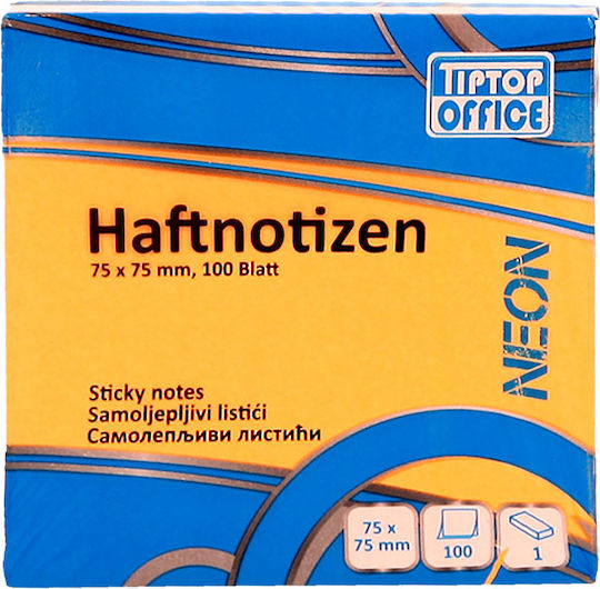Tip Top Office Χαρτάκια Σημειώσεων σε Κύβο 100 Φύλλων Πορτοκαλί 7.5x7.5cm