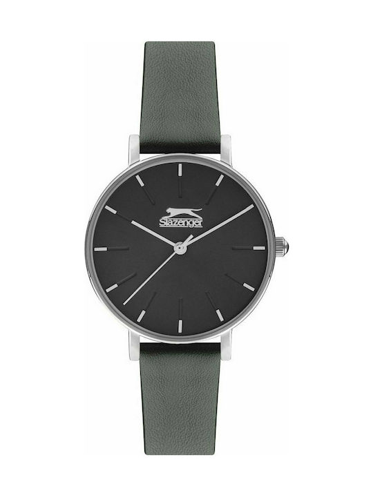 Slazenger Watch with Gray Leather Strap