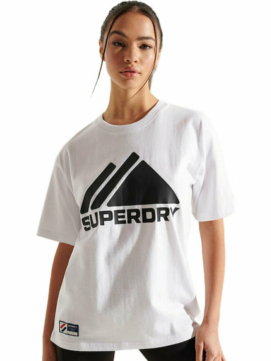 Superdry Damen Sportlich T-shirt Weiß