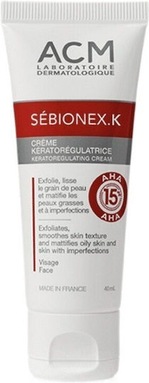 ACM Sebionex K Cremă Regulatorie Fata de Hidratare cu AHA 40ml
