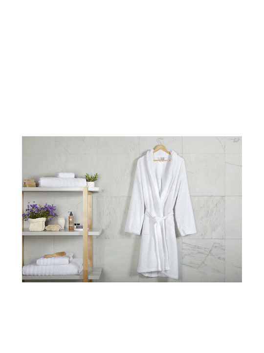 Fieldcrest Ultra Soft Women's Collar Bathrobe White 370gr/m²