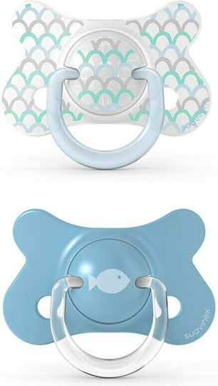 Suavinex Scale Pacifiers Silicone Blue for 4-18 months 2pcs