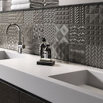 Ravenna Gamma Kitchen Wall / Bathroom Gloss Ceramic Tile 15x15cm Metalic