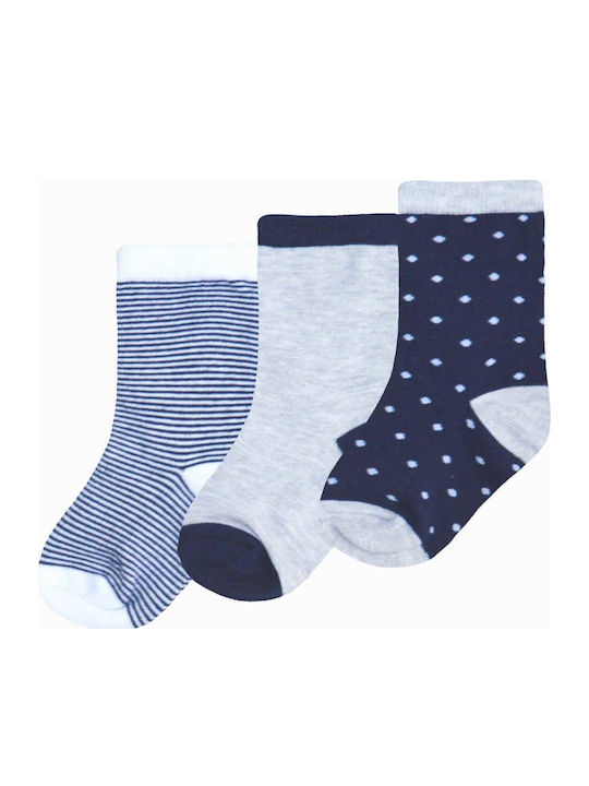 Energiers Kids' Socks Knee-High Pois Blue 3 Pairs