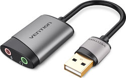 Vention External USB Sound Card Gray (CDKHB)