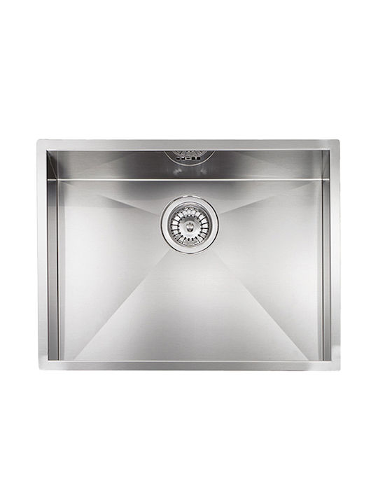 Sanitec Filo Quadra Drop-In Sink Inox Satin W57xD45cm Silver